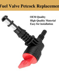 Fuel Valve Petcock Replacement for WheelHouse 5500 5550 8550 Generator Model 01646, OEM quality, shown with clamp and grommet