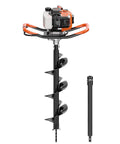 Gas Powered 43Cc Post Hole Digger with 8 Inch Auger Bit, Easy Start 2 Cycle Xtreme Engine, and 20 Inch Extension Rods