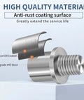 Precision Hardened Steel Woodworking Lathe Headstock Spindle Adapter showcasing high-grade #45 steel and anti-rust coated surface.