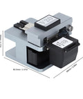 Jiawu Portable Optical Fiber Cleaver Machine Precision Tungsten Steel Blade Cutter For Cable Assembly side view with dimensions.
