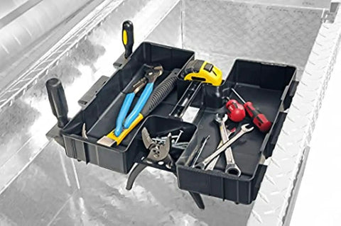 Heavy-Duty Plastic Tool Box Tray For Standard Crossover Tool Boxes Keeps Small Parts Tight And Organized 18 x 15.5 Inches Sold Individually Sliding Tray Accessory