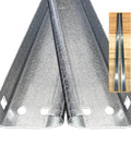 Heavy Duty Galvanized Steel Vertical Garage Door Track Kit For 7 Ft Rails, 76 Inch Length, Pro Grade Replacement Kit For 2 Inch Rollers