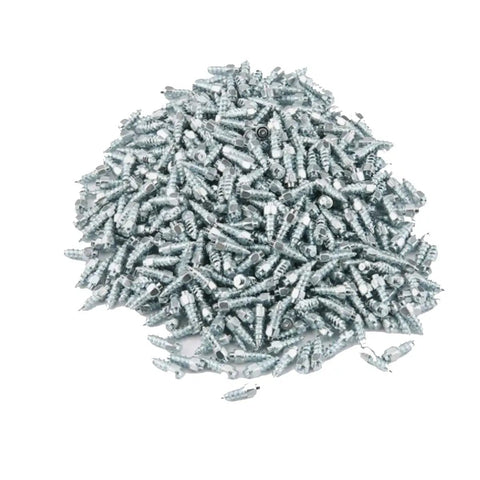 Rock Solid 100Pcs 12mm Carbide Tire Studs With Fast Fit Tool For Cars Trucks And Suvs pile of carbide tire studs for winter traction