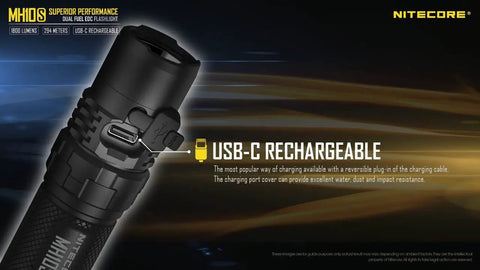 EDC 1800 Lumen Rechargeable Flashlight With USB C Charge Long Reach Over 321 Yards 1500 Hour Run Time LumenTac Organizer Built In Ideal For Daily Carry Patrol Camping And Hiking