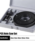 Ultimate 5 Piece Heavy Duty Hole Saw Kit Ranging From 64 To 127mm For Smooth Wood And Plasterboard Drilling Projects That Get Stuff Done Right. 5pcs hole saw set in case, 64-127mm sizes, steel cutting tool for wood and plasterboard