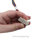 Hand holding 12 pin connection plug for Model Specific Refrigerator Ice Maker Assembly Replacement For French Door Units DA97-07365G DA97-07365A