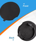 Front and back view of White Front Bumper Tow Hook Cover Right Passenger Side For Ford Explorer 2011 2012 2013 2014 2015 Direct Replacement Easy Install No Hassle Towing Eye Cap Replaces BB5Z17A900A BB5Z17A900APTM.