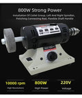 Rugged 800W Bench Grinder With Hella Strong Variable Speed Motor And Slick Flexible Shaft Handle for a powerful jewelry polishing setup.
