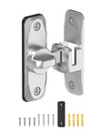 90 And 180 Degree Barn Door Lock Built Tough Sliding Gate Latch For Privacy On Garden Bathroom Fence Shed And Outdoor Gates Zinc Alloy Rust Resistant Easy Install Silver 1 Piece