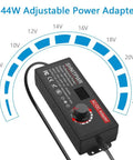 Universal Adjustable DC Power Supply 100 240V AC In To 3.5V Through 24V 6A 144W DC Output Variable Adapter with LCD and tips