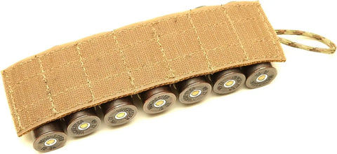 7 Round Tearaway Shotgun Card for 12 Gauge Shells with Tear Away Loop Fastener and DuraGrip Backing in Multicam Tactical Gear