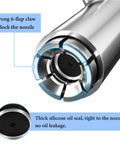 Close-up of 12 Piece Pro Grade Workhorse Grease Gun Coupler Kit with lock-on tips, showing 6-flap claw and silicone oil seal.