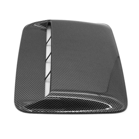 Slick Carbon Fiber Style Hood Vents For Tesla Cybertruck with matte finish, lightweight ABS material, and adhesive stick.