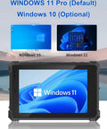 Handle any grueling shift with this rugged 10.1 inch Windows 11 Pro tablet displaying Windows 11 and Windows 10 screens.