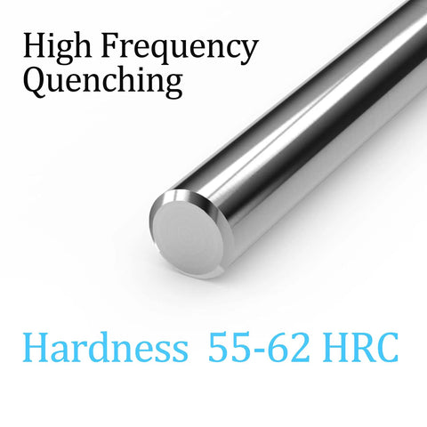Beefy Heavy Duty Linear Rail Rod 10mm X 600mm Chrome Hardened Shaft For 3D Printer CNC DIY Projects Case Hardened To 55 60 HRC Chrome Plated Precision Guide Rods Pack Of 2, high-frequency quenched
