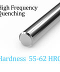 Two Pack 8mm X 330mm Case Hardened Chrome Linear Rail Shaft Set for 3D Printers, CNC Machines and DIY Projects, Precision Metric H8 Tolerance, High Hardness 55-60 HRC, Durable Smooth Glide Guide Rods for Pro DIY Builds, chrome shaft close-up