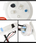 Top Shelf Electric Fuel Pump Module Assembly Compatible With Bmw 528i F10 2010 2011 3.0L showing connectors and built-in strainer.