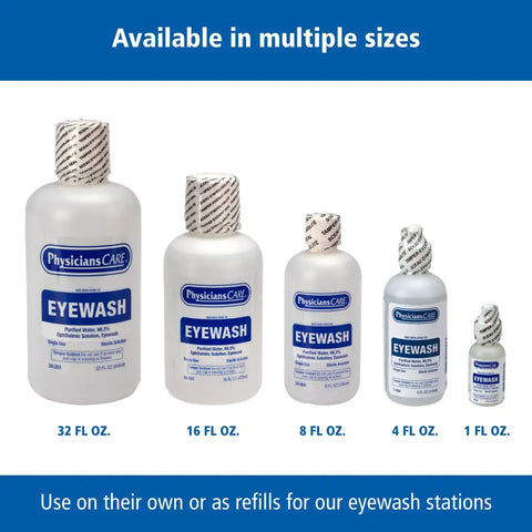 Wall Mount Eyewash Station With 16 Oz Single-Use Eye Wash Solution For Fast Safe Eye Flushing In Workplace Safety And First Aid Situations Grab-And-Go Emergency Readiness Quick Access And Durable Wall Mount Design