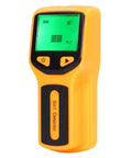GOTOTOP Stud Finder Wall Scanner 5 in 1 Hd LCD Display Sensor (Yellow) with LCD screen and control buttons on ergonomic handle.