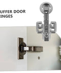 Two stainless steel cabinet door hinges with hydraulic buffer for high-load kitchen cabinets