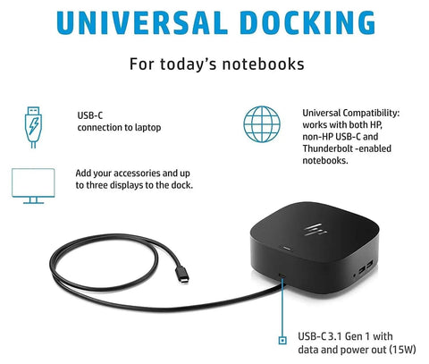 Eleven In One Usb C Docking Station Multiport Hub With Hdmi Displayport Rj45 Ethernet Sweet Single Cable Setup For Usb C Laptops showing a compact black hub with a USB-C cable.