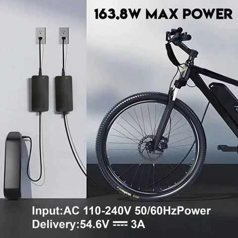 Universal 54.6V 3A Smart Charger For 48V Lithium Bikes Scooters And Hoverboards Fast Charge With 100 To 240V Input 7 In 1 Replacement Kit Featuring Interchangeable Connectors Compatible With Segway Volpam Jetson And More