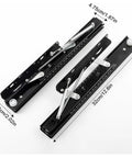 Heavy Duty Kitchen Countertop Extension Rails With Slick Push Pull Lift Slides And Drop Dead Simple Soft Close Drawer Runners For Dining Table Add Ons Cold Rolled Steel 20 Inch Pair, showing precise dimensions.