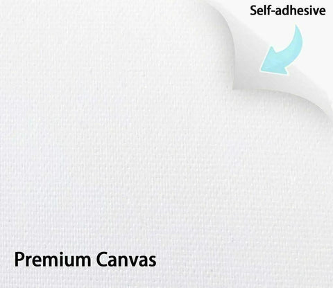 Close-up of premium self-adhesive canvas texture for Dahlia Flowers Monochrome Black And White Canvas Wall Mural 6 Piece Set
