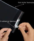 Demonstrating self-adhesive sealing on Clear 4x4 Inch Resealable Cookie Bags, 200 Pack, Self Sealing Cellophane Bags For Cookies