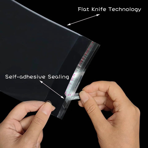 Demonstrating self-adhesive sealing on Clear 4x4 Inch Resealable Cookie Bags, 200 Pack, Self Sealing Cellophane Bags For Cookies