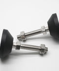Rock Solid 4 Pack M10 Adjustable Furniture Levelers featuring tough nylon base and included T nuts for wobble-free furniture.