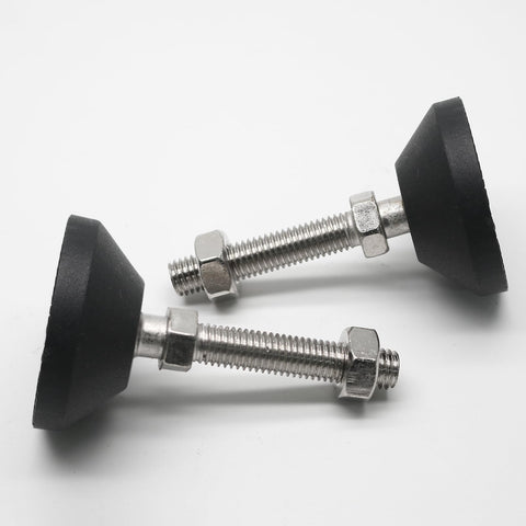 Rock Solid 4 Pack M10 Adjustable Furniture Levelers featuring tough nylon base and included T nuts for wobble-free furniture.