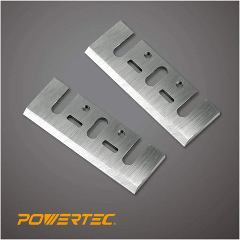 Premium High Speed Steel Planer Blades Set Of Two For DeWalt Bosch Makita Handheld Woodworking Tools, two steel blades.