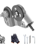 Drill Nibbler Sheet Metal Cutter Attachment with gloves and tools for DIY projects and home repairs, sparks-free design