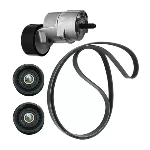 Get That Heavy Duty Belt Tensioner And Idler Pulley Kit Ready For Your Hyundai Or Kia With Easy Bolt On Fit No Mods Needed Compatible With 2.0 Or 2.4 Liter Engines From Years Sixty Fifteen To Guarantee Smooth Driving And Save Big Cash, 74mm steel belt tensioner kit with idler pulleys and belt