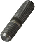Double-ended automotive stud, zinc-plated steel threaded rod, 3/8-16 x 3/8-24 x 1-1/2, side view