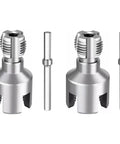 Badass 4 In 1 Pipe Threader Wrench Heavy Duty For Internal And External Threading, two steel threading dies with handles.