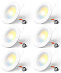 16 Pack 5 To 6 Inch Recessed LED Can Lights With Baffle Trim Dimmable IC And Damp Rated 12.5W Equivalent To 100W 950 Lumens