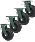 Legit Heavy Duty 6 And 8 Inch Swivel And Fixed Caster Wheels Set Of 4 With Twin Roller Bearings and Locking Brakes for carts.