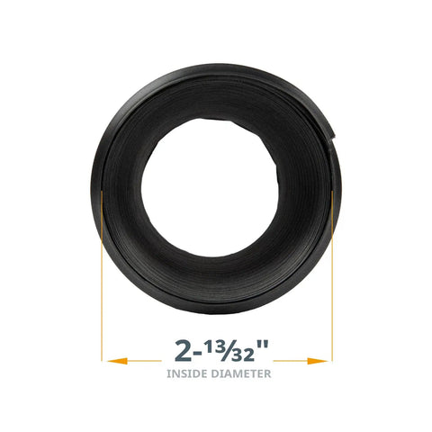Flexible 2.5 Inch Dust Collection Hose With Left Spiral Design showing 2-13/32 inch diameter