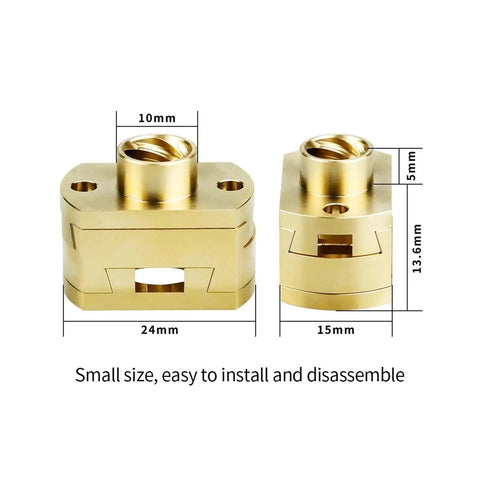 Get This Awesome 2PC High Quality T8X8mm Oldham Coupling With Included Nut For Ender3 CR10 Voron VzBoT 3D Printers Smooth Z Axis Screw Upgrade, brass, 10mm