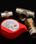 High-Temperature Hose Repair Tape Leak-Proof Rope Water Pipe Sealing Cord in red casing with metal pipe fittings