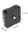 Silent Clock Movement Kit For DIY Wall Clocks Black 8.9mm No Thread Shaft Slick Quiet Sweep Movement dimensions shown
