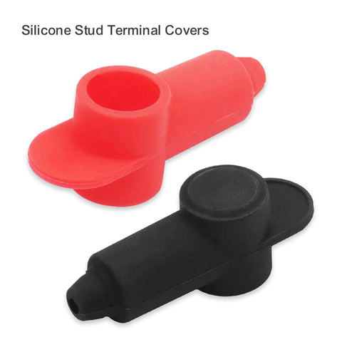 10 Pack Silicone Terminal Covers For Battery Studs And Power Junction Blocks, Fits 10 To 2 AWG Wire, 5 Red And 5 Black Pairs
