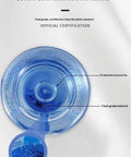Bottom view of 7.5 Liter Food Grade Plastic Water Storage Container With Handle Portable Transparent Blue Water Jug