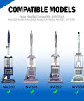 Image showing compatible models NV350, NV351, NV352, NV356 for Shark Vacuum Hose Handle Replacement For NV350 NV351 NV352 NV355 NV356 NV357 NV370.