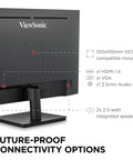 Rear view of 32 Inch IPS Monitor With Full HD 1080p, Thin Bezel Design, Built In Speakers, HDMI And VGA, Flicker Free Eye Care