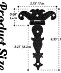 Tee Strap Hinge Set Heavy Duty Antique Black Hinges For Barn Doors And Gates 4.33 By 2.75 Inches High Strength Zinc Alloy
