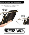 Four In One Bicycle Chain Pliers For Mountain And Road Bikes demonstrating master link removal and installation on a bike tire