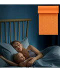 Super Self Adhesive Acoustic Foam Sound Panels 3 Cm Thick Fire Resistant Noise Blocking Rolls shown beside a sleeping mother and child.